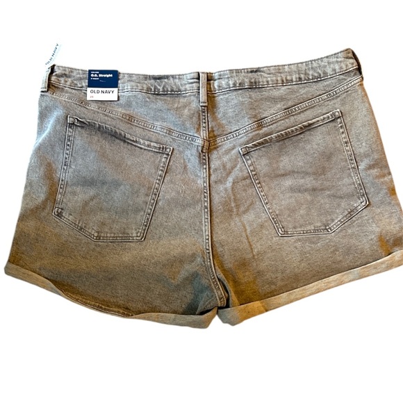 Old Navy OG Straight Jean Shorts Plus Size 26 High Rise Vintage Wash NWT - Picture 3 of 10